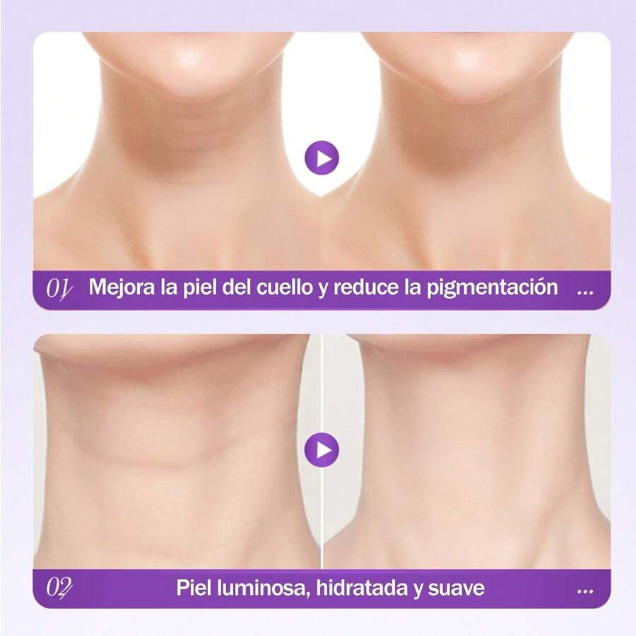 Crema para Cuello Reafirmante, Collagen Firming Cream con Masaje de Rodillos para Hidratante y Reafirmar, Reduce las Arrugas Cuello - 1 - Ver 1
