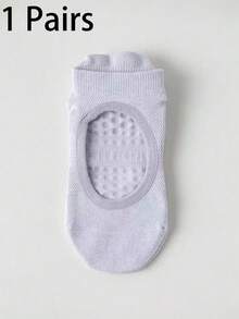 1/3/5双装女士瑜伽袜，透气网眼防滑专业普拉提健身运动踝袜，带硅胶防滑条，夏季款 - 彩色 - 查看 13