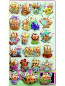 Wiederverwendbare 3D Harz Aufkleber - gemischte Farben, selbstklebende DIY Bastelaufkleber für Kunst & Handwerk