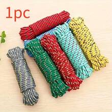 5/10/20米彩色尼龙绳，带孔，多用途晾衣绳，可用于固定和拖拽物品，露营配件，耐用，洗衣晾衣绳，室内/室外晾衣绳，颜色随机 - 彩色 - 查看 13