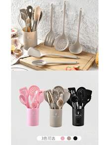 15pcs/Set Non-Stick Silicone Cookware Set, Heat Resistant Cooking Utensils Including Spatula, Ladle, High Temperature Silicone Kitchen Tools - Multicolor - View 11