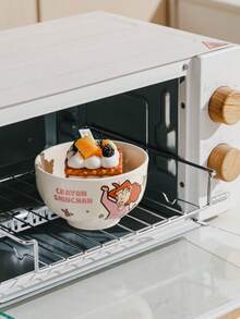 CRAYON SHINCHAN 4个蜡笔小新陶瓷汤碗 - 4.5英寸瓷质深碗，耐刮擦，可微波炉加热，适合盛放拉面、麦片、水果、沙拉、意面、燕麦粥、甜点等，是圣诞节和生日礼物的完美之选。