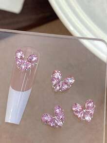 Bộ 10 viên đá Zirconia hình bướm trang trí móng tay, đá Zirconia hình trái tim màu bạc trắng lấp lánh, phụ kiện trang trí móng tay mùa đông, đồ dùng làm móng, đá trang trí móng tay. - Nhiều màu - Xem 12