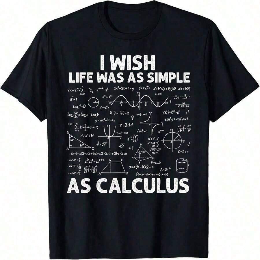 Camiseta divertida de cálculo para hombres y mujeres, profesor de matemáticas, broma de matemáticas, humor - Negro - Ver 1