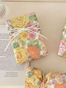 40pcs Haitang Flower Sleepless French Vintage Haitang Flower Kraft Paper High Quality Gift Packaging Paper Flower Gift Paper DIY - Multicolor - View 5