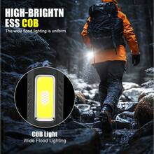 1个迷你磁吸双灯高流明手电筒，6种模式，Type-C快充，适用于户外露营、汽车维修和应急照明 - 彩色 - 查看 7