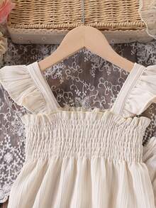 Set de 2 piezas de top de tirantes finos y pantalones largos para niñas en verano - Albaricoque - Ver 3