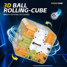 1 Khối lập phương mê cung 3D - Đồ chơi xếp hình bằng nhựa, Đường đi rõ ràng, Phân lớp màu sắc | Trò chơi trí tuệ, Phù hợp cho trẻ em và người lớn | Quà tặng sinh nhật/Lễ Phục sinh/Tái nhập học | Khối lập phương mê cung 3D di động, Đế trong suốt, Các mảnh ghép nhiều màu sắc | Đồ chơi tư duy không gian | Khối lập phương bằng nhựa bền (Màu ngẫu nhiên) - Nhiều màu - Xem 4