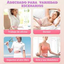 Cinturón Menstrual, Colicos Menstrual Almohada, 5 Niveles de Calor y 4 Modos de Masaje, Almohadilla Térmica Menstrual, Calentamiento Rápido, Aliviar Dolor de Período (Rosa) - rosa - Ver 4