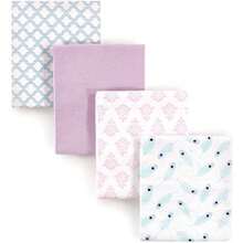 Hudson Baby - Mantas Unisex de Franela de algodón para bebé, Color Naranja cítrico, Talla única(Peacock feathers One Size) - Multicolor - Ver 1