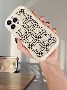 Funda para teléfono con patrón geométrico circular retro, diseño elegante y único, compatible con iPhone 16ProMax/16E/16Pro/16Plus/16/15ProMax/15Pro/15Plus/15/14ProMax/14Pro/14Plus/14/13ProMax/13Pro/13/13Mini/12ProMax/12Pro/12/12Mini/11ProMax/11Pro/11/XSMAX/XR/X/XS - Transparente - Ver 11
