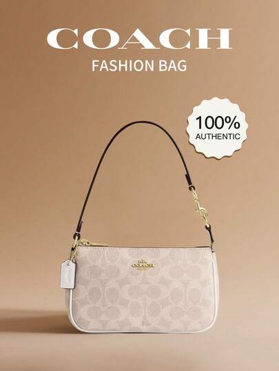 Coach Nolita 19 Shoulder Bag For Women Leather Wristlet Wallet Cute Underarm Hobo Bag Ladies' Casual Clutch Handbag Purse With Zipper Clourse