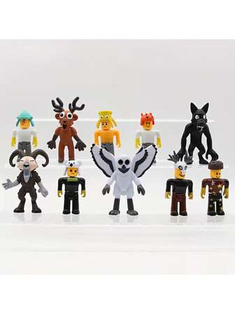 99体セット 夜の人形ハンドセット 森林 SF モンスターモデル オーナメント、森林の鹿、変異フクロウ、コレクション用ぬいぐるみ人形、ゲームファン向け、ヤギモンスターモデルオーナメント、デスクトップの装飾、ホリデーギフトに最適