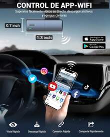 C10 Dashcam para Auto, Camara para Carro con WiFi 2.5 k, CAM para Automovil Interior con Visión Nocturna, Tarjeta de 32, Sensor G, Monitor de Aparcamiento - 1 - Ver 3