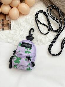 零钱包、迷你包、挂件包、斑马纹、豹纹、奶牛纹、樱桃、雏菊、背包挂件、背包挂件包、时尚新款四叶草零钱包、韩版零钱包、包包、挂绳包、斜挎包、耳机包、可装耳机、口红、钥匙、硬币 - 彩色 - 查看 25