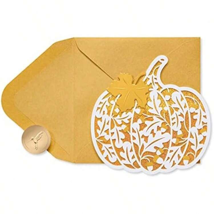 Papyrus Tarjeta de Acción de Gracias (calabaza)(Pumpkin) - Multicolor - Añade 1