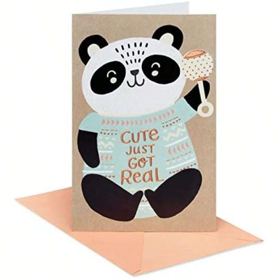 American Greetings Nueva tarjeta de bebé (tu increíble familia)(Nuevo paquete de adorables) - Multicolor - Ver 1