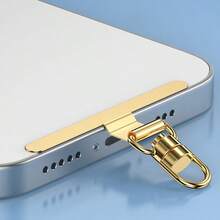 1个超薄不锈钢手机挂绳垫片，手机挂绳配件替换件，挂绳安全连接器 - 背面带软膜，避免刮伤手机，兼容安卓及大多数智能手机，送给母亲、家人、朋友、孩子、生日、节日的礼物 - 彩色 - 查看 7