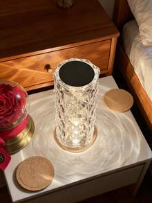 水晶台灯（触摸和遥控），氛围夜灯，RGB 16色变色灯，USB供电，充电2-3小时，适用于房间装饰、派对、餐厅、节日、露营、婚礼，营造浪漫梦幻的氛围。 - 玫瑰水晶檯燈 - 查看 9