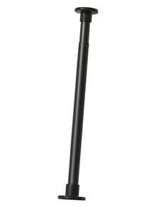 1pc Adjustable Metal Tension Rod With Spring, Tension Installation, Gravity Support For Shower Curtain, Curtain, Roman Column, Drying Rack And Wardrobe - No Drilling Design - Black And White Color Options, High-Quality Spring Mechanism, Apartment Living, 2.5cm Diameter, Sizes: 30-48cm, 50-80cm, 70-120cm, 90-158cm Bathroom Decor - Black - View 10