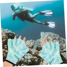 Pata De Pato Guantes Palmeados Nadar Aletas Nadar Protector De Mano Equipo De Natacin Guantes De Natacin Nadar Suministros De Entrenamiento Paletas De Natacin Buceo Manopla - 17,00 x 17,00 x 0,80 cm - Ver 4