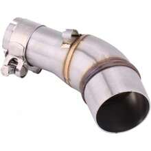 Tubo de escape del silenciador, deslizador de acero inoxidable de la motocicleta de escape Conector adaptador de tuber¨ªa de enlace medio para R25 R3 2013 2016 Plata - 1 - Ver 2