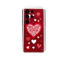1PC Phone Case,  Red Heart Pattern Print Design , Stylish Phone Case, Phone Decoration, All-around Lens Protection, Creative Small Gift, Funny Gift for Boys and Girls - ブラック - チェックする 7