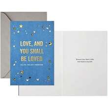 Hallmark Signature Love Card, tarjeta de aniversario, tarjeta de cumpleaños romántica, tarjeta de día más dulce (desee en una estrella)(Ralph Waldo Emerson Love Cita) - Multicolor - Ver 7