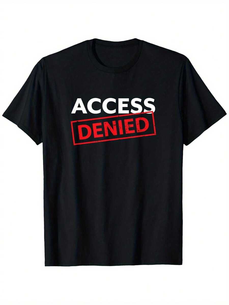 Camiseta Impresa Geek - Acceso Denegado - Negro - Ver 1