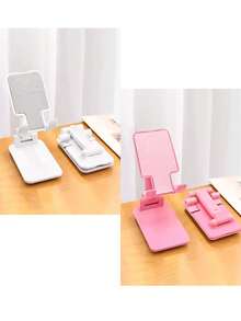 Este suporte de mesa dobrável para celular é perfeito para assistir TV, estudar e trabalhar. É portátil, está disponível em quatro cores e é uma ótima opção de presente de aniversário. - Multicolorido - Ver 19