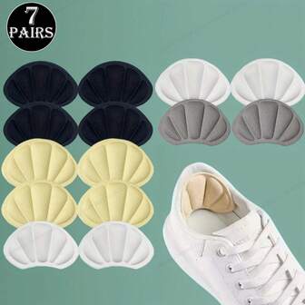 7 st. hälkuddar i memoryskum - tjocka, halkfria, stötdämpande inlägg för höga klackar, andningsbara och bekväma passformskuddar i svart, vitt, beige, grått, brunt