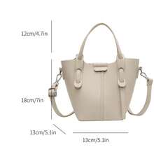Tas Tote Mini Putih untuk Wanita, Tas Tangan Ringan dengan Kantong Kosmetik, Cocok untuk Perjalanan Sehari-hari untuk Membawa Dompet, Ponsel, dan Lainnya - Krem - View 13