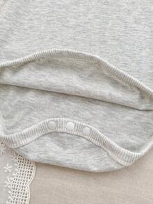 Body blanco para bebé niña, body versátil de verano nuevo - Gris Claro - Ver 6