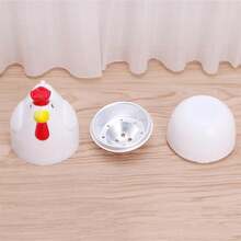 Hervidor de huevos para microondas, cocina en de pollo, electrodoméstico de cocina, soporte para huevos cocidos, herramienta de cocina, hervidor de huevos - Blanco - Ver 5