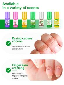 TWOING 5ml Nagelhautöl, nährendes Nagelhautöl, mit Jojobaöl, Traubenkernöl, Vitamin E und Squalan, stärkt die Nagelhäute, für den täglichen Gebrauch geeignet, tragbar, Aloe Vera Duft - Aloe - Übersicht 4