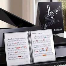 Tập đựng bản nhạc A4 - 40 trang, có giá đỡ bản nhạc lật, giấy PP bền, phù hợp cho người mới bắt đầu, dàn hợp xướng, ban nhạc, biểu diễn solo - Nhiều màu sắc, chống thấm nước và bền, đa năng dùng làm tập đựng bản nhạc, tập hồ sơ, đồ dùng học nhạc, phụ kiện âm nhạc, đồ dùng văn phòng, phụ kiện đàn guitar, phụ kiện biểu diễn, lưu trữ nhạc, trang trí nhạc, quà tặng ngày lễ, quà sinh nhật, quà tặng ngày Valentine. - Nhiều màu - Xem 5