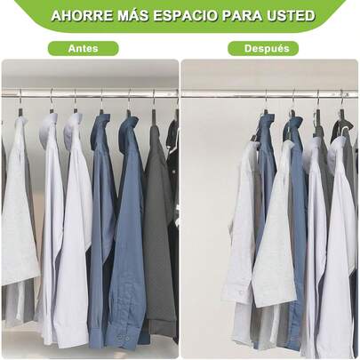 100 Ganchos de Conexión Blancos para Colgar Ropa - Organizador de Clóset Colgante Resistente para Ahorrar Espacio