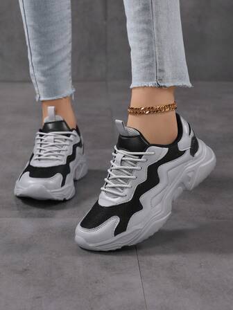 Zapatos deportivos casuales para mujer, zapatillas de malla transpirable, zapatos para correr de piel con parches antideslizantes, zapatos casuales personalizados de moda para mujeres, estudiantes, uso al aire libre, fiestas, zapatos Lolita ligeros y cómodos para todas las estaciones