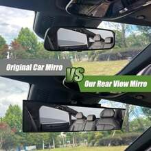 Espejo retrovisor panorámico convexo de 12 pulgadas de ángulo amplio universal, accesorio adecuado para automóviles, SUV, camiones y otros vehículos - Unitalla - Ver 6