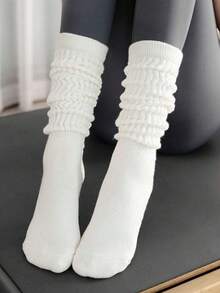 5双装女士米色加厚棉质低帮防滑隐形衬垫袜 - 米色 - 查看 5