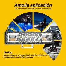2pcs Headlights With 16 LED Magnifying Lenses, Strobe Function And 5 Lighting Modes; Suitable For Cars And Motorcycles. - Black - View 9