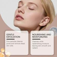 Hoygi Vanilla Coffee Facial Scrub Deep Cleansing Oil Control Face Exfoliator Smoothing Scrubbing Particles Nourishing Glowing Skin Care - 咖啡棕 - 查看 3