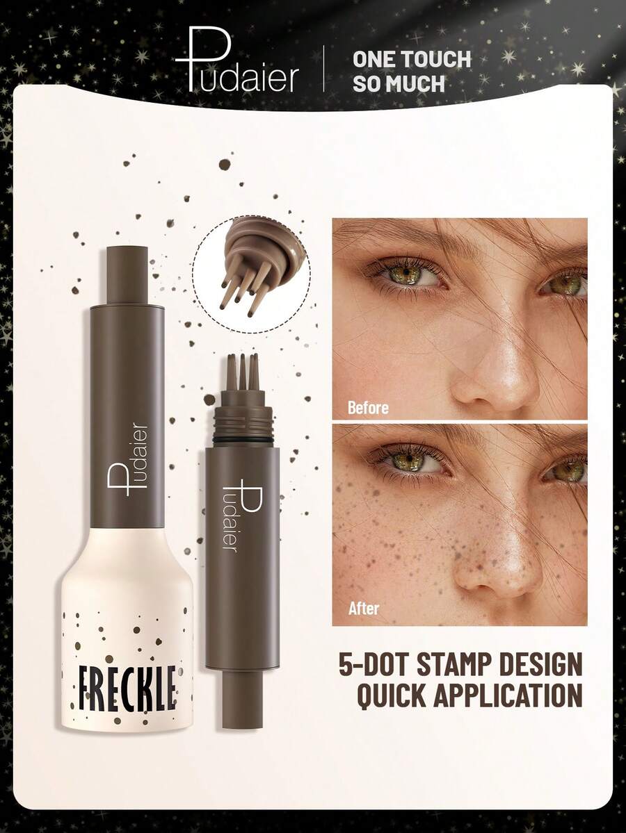 Pudaier 自然雀斑印章笔 - 防水、防汗、轻薄遮瑕，打造伪素颜妆容，自然裸妆 - #01 - 查看 1