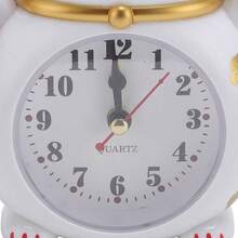 Reloj Chino con Forma de Gato de la Suerte, Bonito Despertador con Forma de Gato de Dibujos Animados, Movimiento de Cuarzo Incorporado, Despertador con Forma de Gato de la Suerte - YF2025B + BLANCO - Ver 9