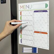 Magnetic Erasable Whiteboard Fridge Sticker - Weekly Planner And Organizer, Includes Grocery List, Meal Plan And Kitchen Fridge To-Do Section - Multicolor - View 13