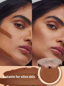 Pudaier 丝绸霜古铜色持久自然妆效古铜色修容不干燥透气彩妆面部彩妆化妆品 - #03 - 查看 3