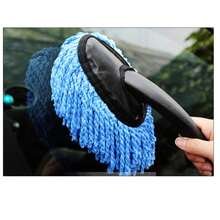 Brosse à cire en microfibre pour voiture : balai et plumeau pour nettoyer le tableau de bord sans le rayer, idéal pour la maison et le bureau. - Bleu azur - Voir 4