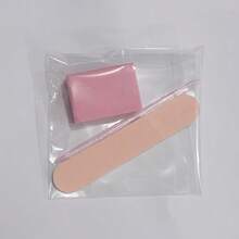 Set de limas de uñas mini en color rosa, para arte de uñas, incluye lima de uñas y paleta de madera para pulir, kit de manicura profesional - Rosa - Ver 9