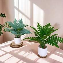 1 pieza Planta artificial en maceta Bonsái para decoración de escritorio, pequeña planta falsa para la sala de estar, decoración del hogar - Multicolor - Ver 7