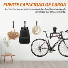 2 PCS Soporte para Manguera de Jardin, Base para Manguera de Jardin Pared, Ganchos de Almacenamiento Resistentes, Con 3 Ganchos para Garaje, Para Herramientas de Jardín, Escaleras, Bicicletas (Negro) - Negro - Ver 5